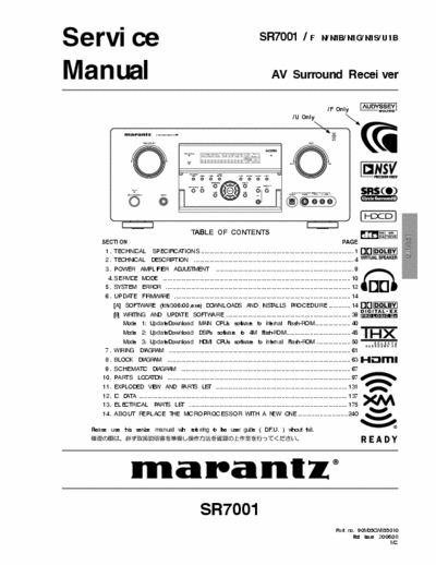 Marantz SR7001 receiver