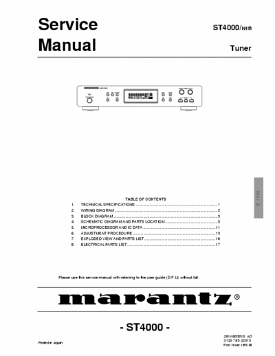 Marantz ST4000 tuner