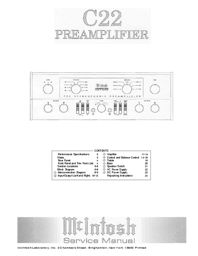 McIntosh C22CE preamp