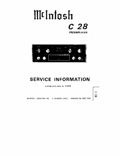 McIntosh C28 preamp