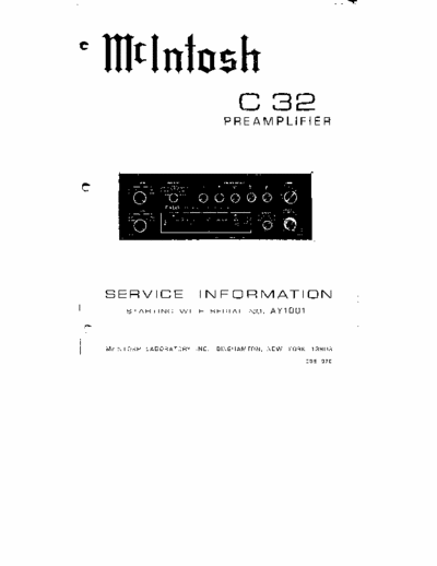 McIntosh C32 preamp