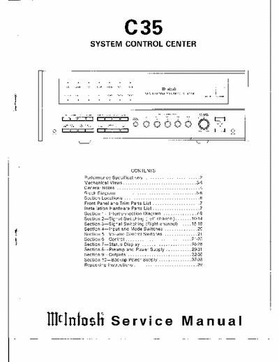 McIntosh C35 control center