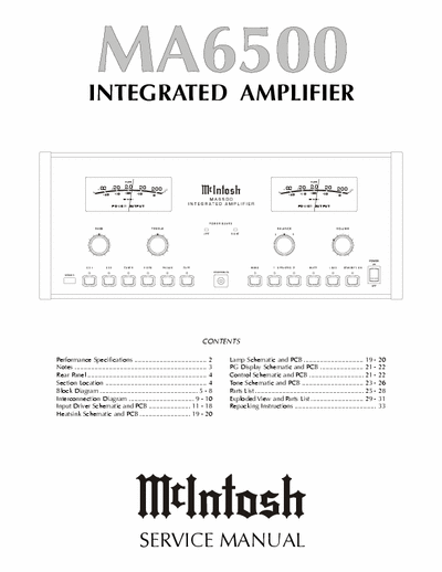 McIntosh MA6500 integrated amplifier
