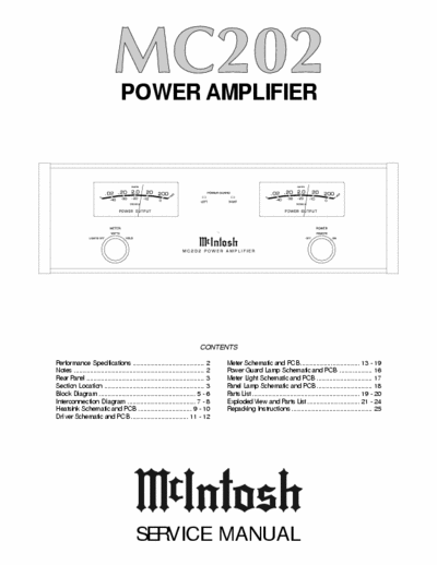 McIntosh MC202 power amplifier