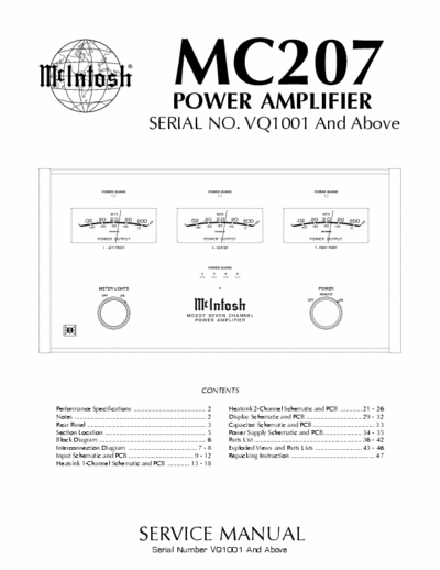 McIntosh MC207 power amplifier