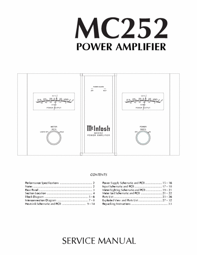 McIntosh MC252 power amplifier