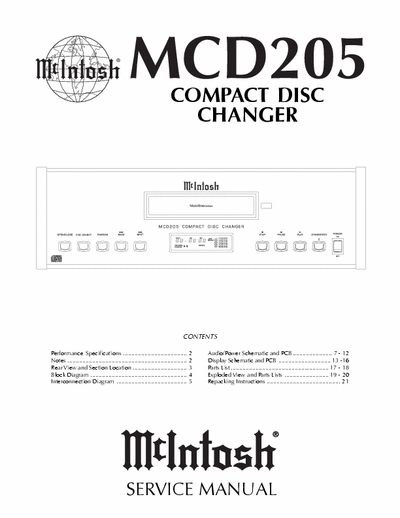McIntosh MCD205 cd player