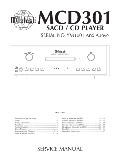 McIntosh MCD301 cd player