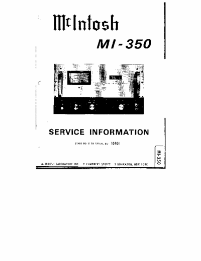 McIntosh MI350 power amplifier