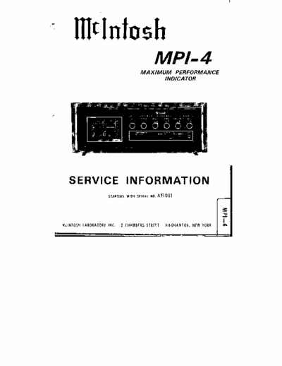 McIntosh MPI4 indicator