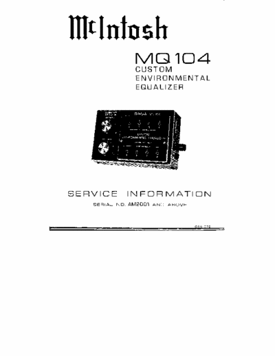 McIntosh MQ104 equalizer