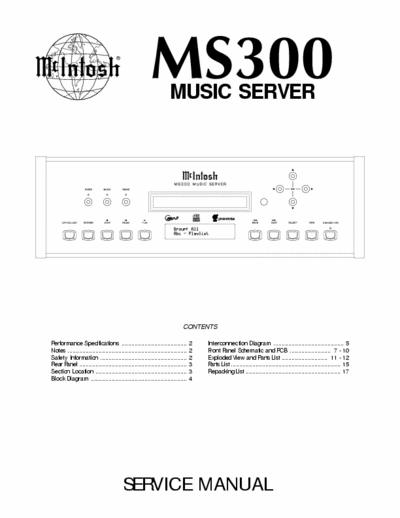 McIntosh MS300 music bank