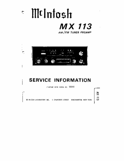 McIntosh MX113 preamp + tuner