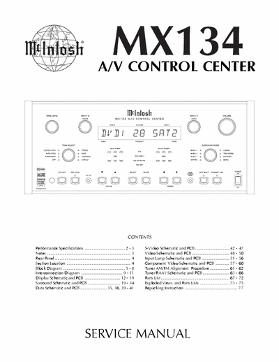 McIntosh MX134 preamplifier