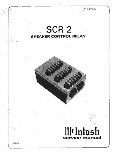 McIntosh SCR2 speakers controller
