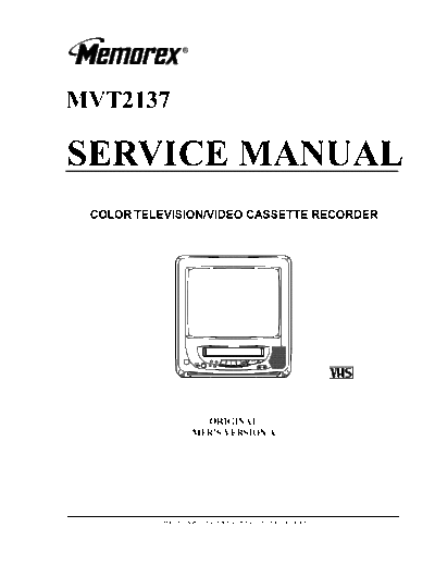 Memorex MVT2137 Memorex MVT2137 (Service Manual)