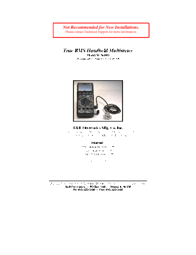 Metex M-3640D Metex M-3640D LCD multimeter user manual