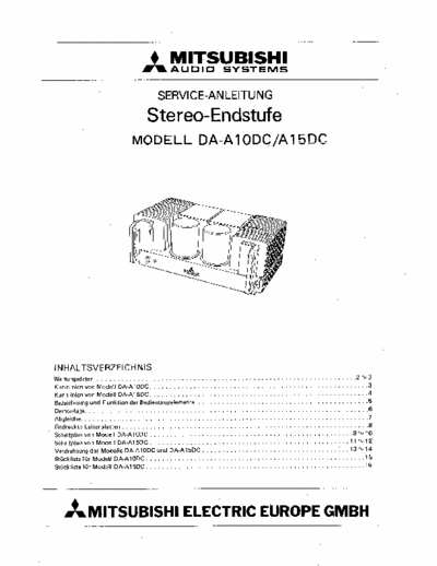 Mitsubishi DAA10DC, DAA15DC power amplifier