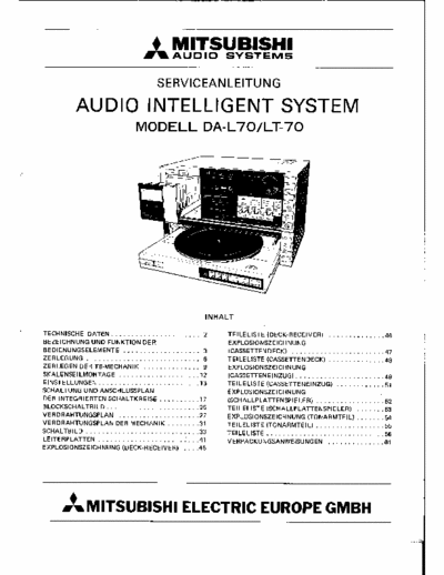 Mitsubishi DAL70 audio system