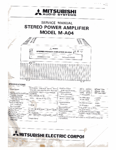 Mitsubishi MA04 power amplifier