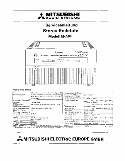 Mitsubishi MA04 power amplifier (other ver. docs)