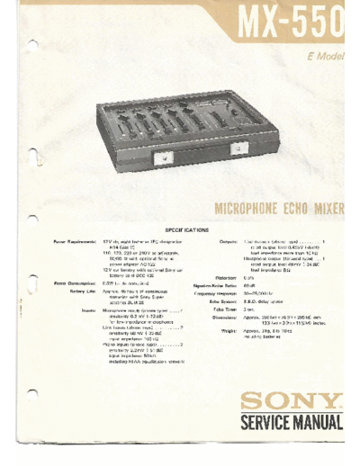Sony MX-550 Mixer