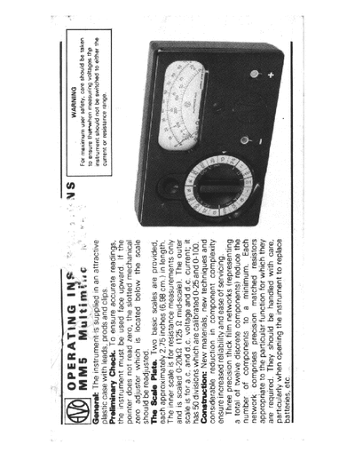 AVO Multiminor Mk 5 AVO Multiminor Mk 5 instructions