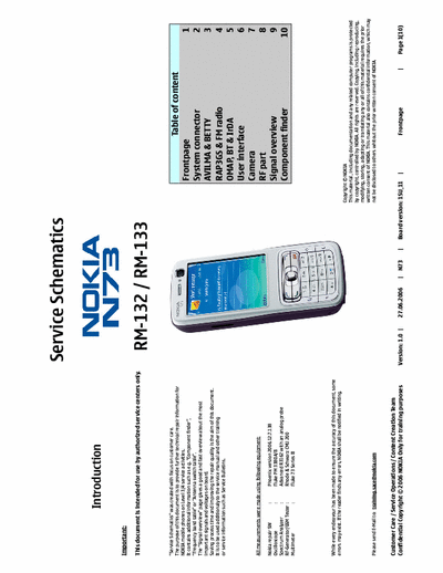 NOKIA N73 ORIGENAL SCHEMATIC OF NOKIA N73,ALL SCHEMATIC AVALIBLE ON abdulbasitprs@yahoo.com