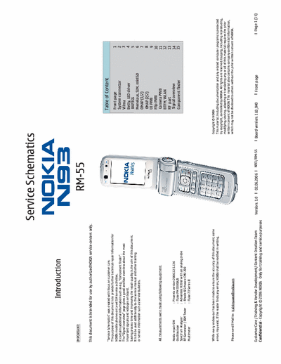 NOKIA N93 origenal schematic of NOKIA N93 by abdulbasitprs@yahoo.com