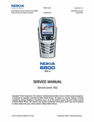 Nokia 6800 Manual