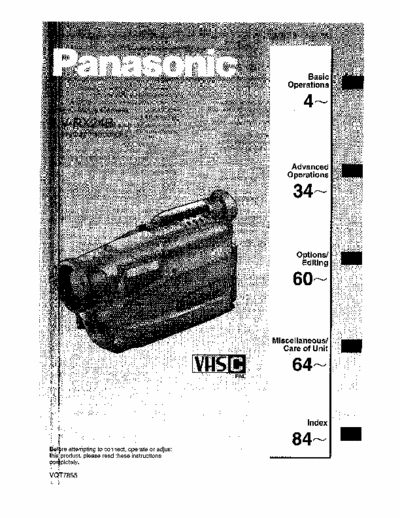 Panasonic NV-RX24B User manual