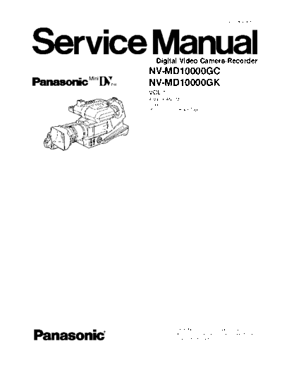 PANASONIC NV-MD10000 SERVICE MANUAL