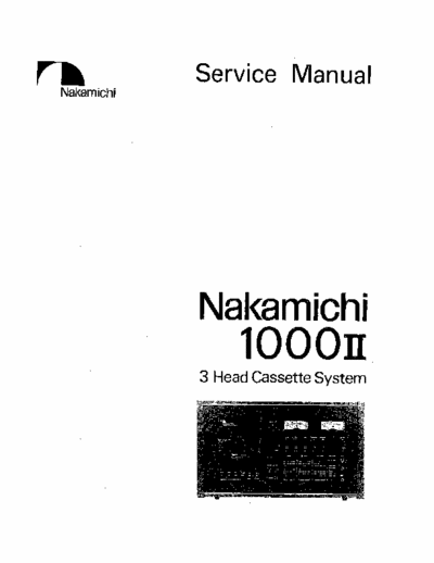 Nakamichi 1000II cassette deck