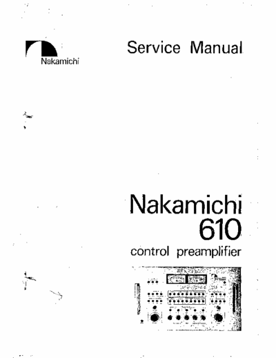 Nakamichi 610 preamp