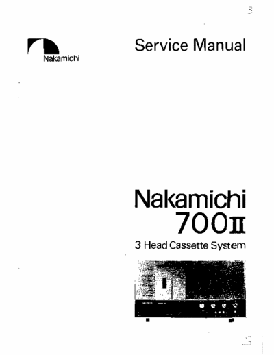 Nakamichi 700II cassette deck