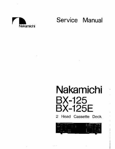 Nakamichi BX125 cassette deck