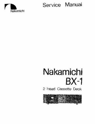 Nakamichi BX1 cassette deck