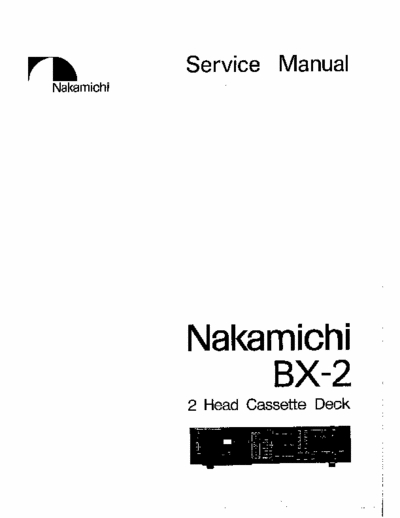 Nakamichi BX2 cassette deck