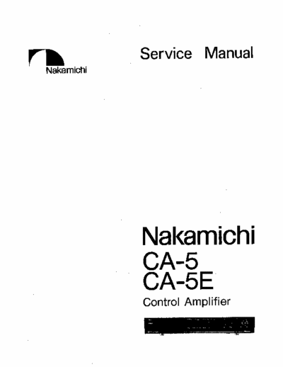 Nakamichi CA5 preamp