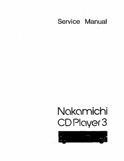 Nakamichi CDPlayer3 cd