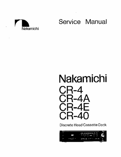 Nakamichi CR4 cassette deck