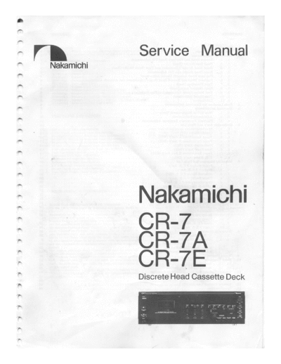 Nakamichi CR7 cassette deck