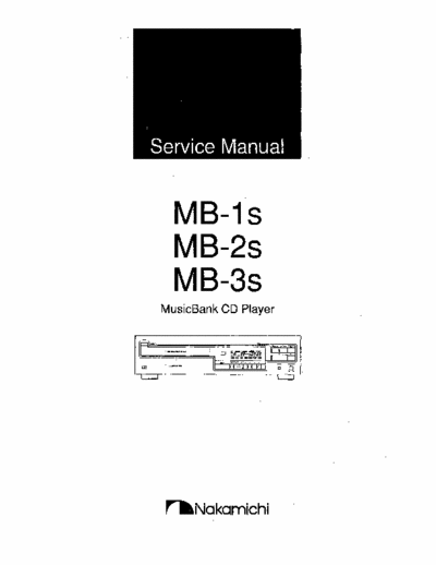 Nakamichi MB1S, MB2S, MB3S cd