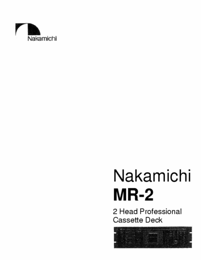 Nakamichi MR2 cassette deck