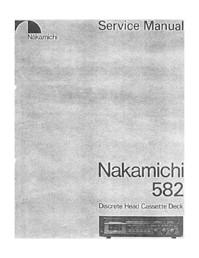 Nakamichi N582 cassette deck