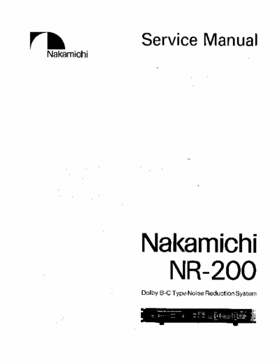 Nakamichi NR200 dolby noise reductor