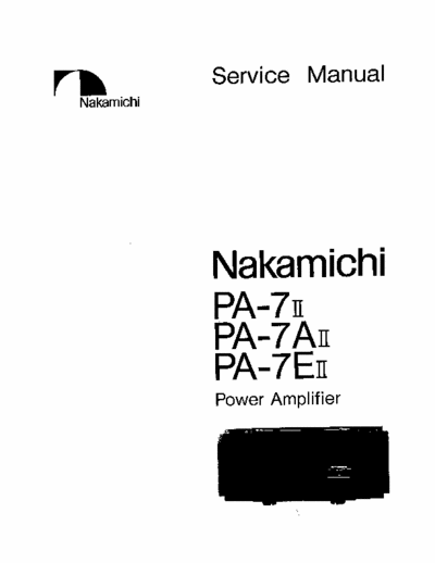 Nakamichi PA7II power amplifier