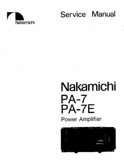 Nakamichi PA7 power amplifier