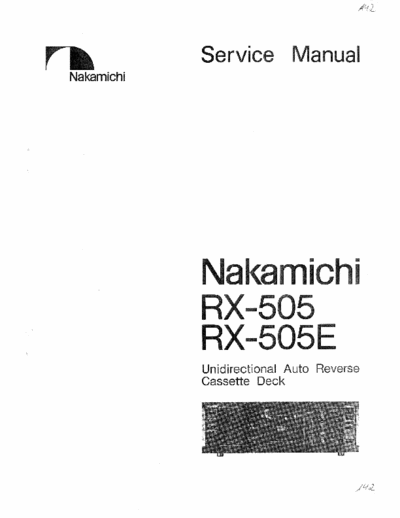 Nakamichi RX505 cassette deck