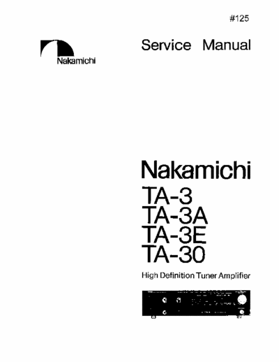 Nakamichi TA3 receiver